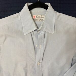 Turnbull And Asser Long Sleeve Collared Button Down Striped Shirt Mens 15" 23"